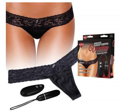 Hustler Remote Control Vibrating Panties Black S/M