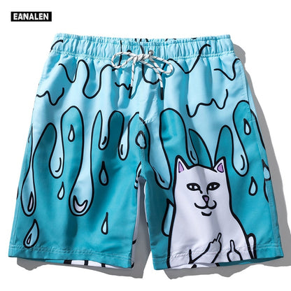 Graffiti Cat graphic Beach Pants