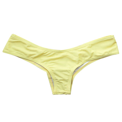 Women Sexy Ruched Thong Bikini Bottom