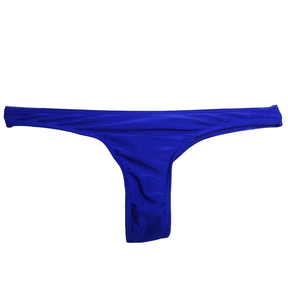 Women Sexy Ruched Thong Bikini Bottom