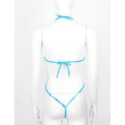 Devil's Cove Metallic Halter Mini Trikini