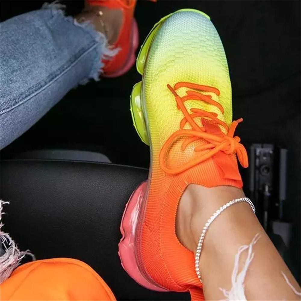 New Stretch Fabric Ladies Breathable Casual Basketball Shoes