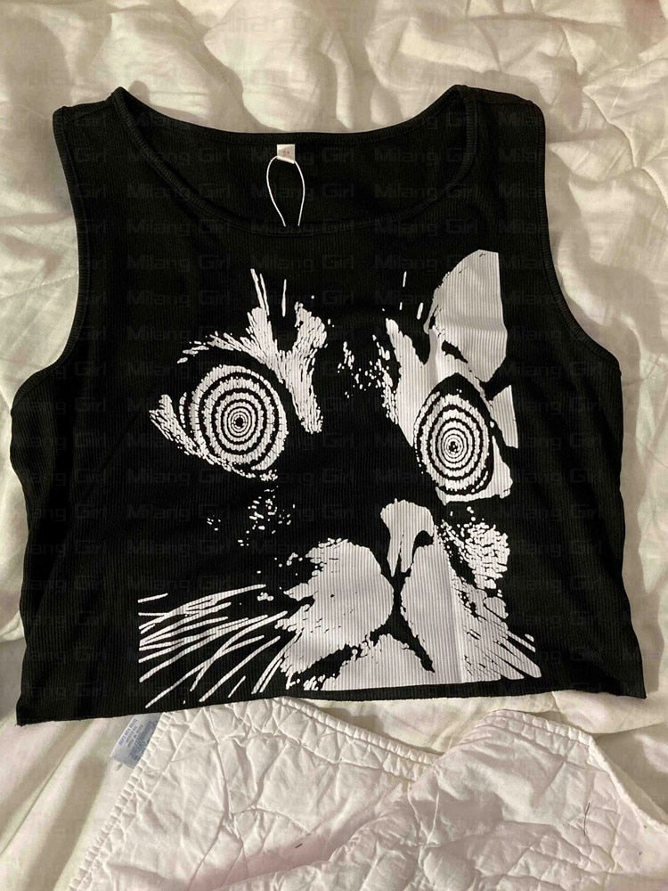 Kawaii Cat Graphic Top