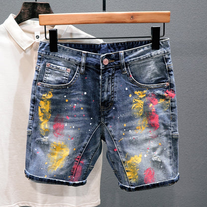 Graffiti Denim Shorts