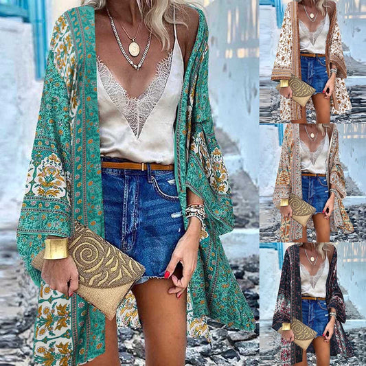 Open Front Bohemian Beach Kimono