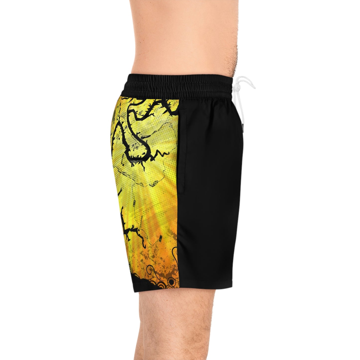 "Lake Travis Dragon" Men's Mid-Length Swim Shorts